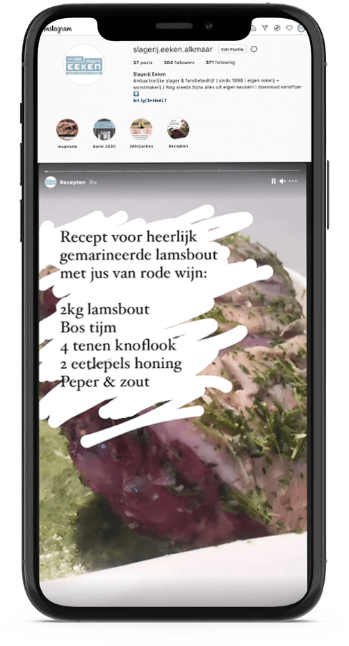 onze aanbiedingen kondigen we ook aan via instagram